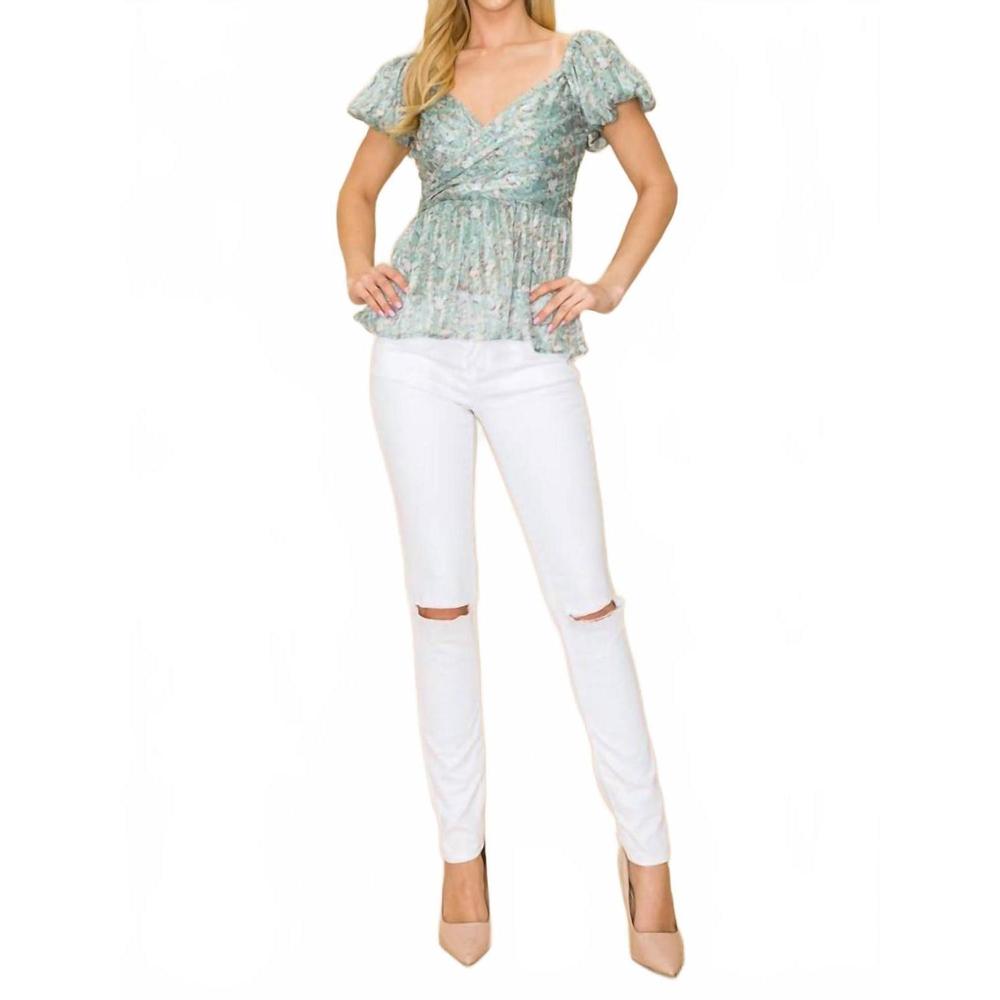 NEW INA tie back top in olive